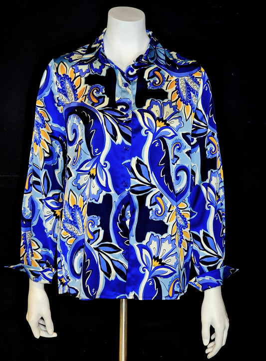 TOP CUELLO CAMISA ESTAMPADO FLORAL