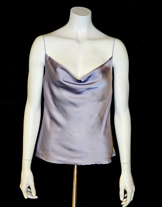 DRAPE NECK SATEEN CAMI