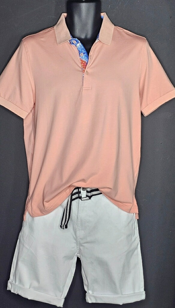 PEACH STRETCH POLO