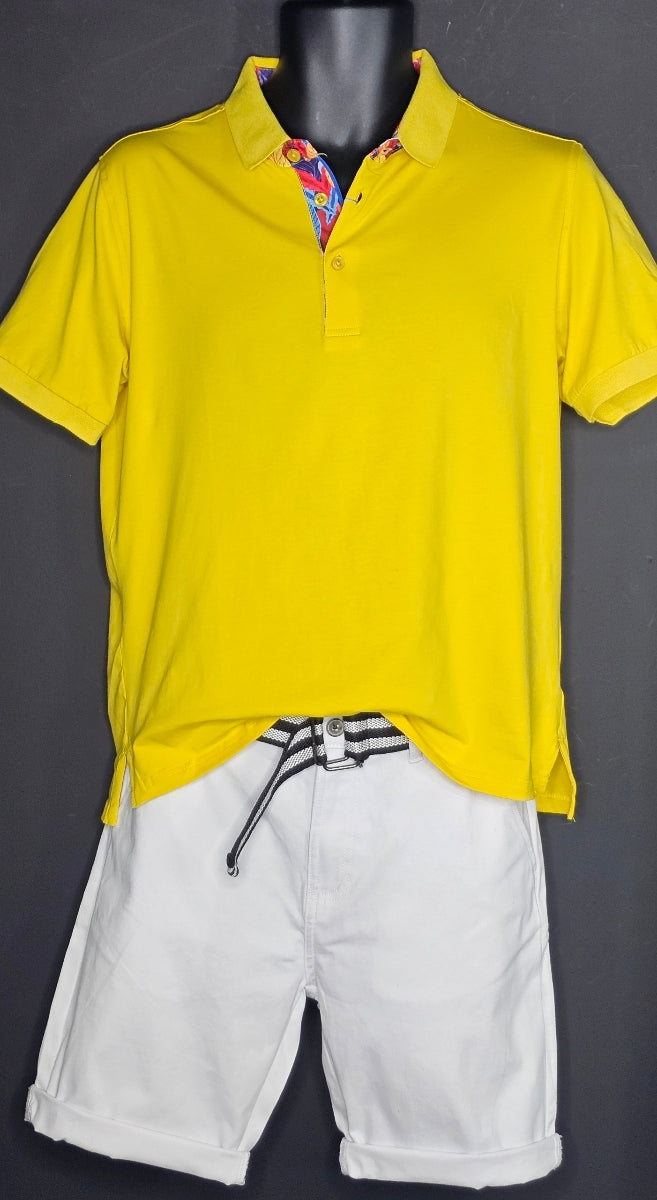 YELLOW STRETCH POLO