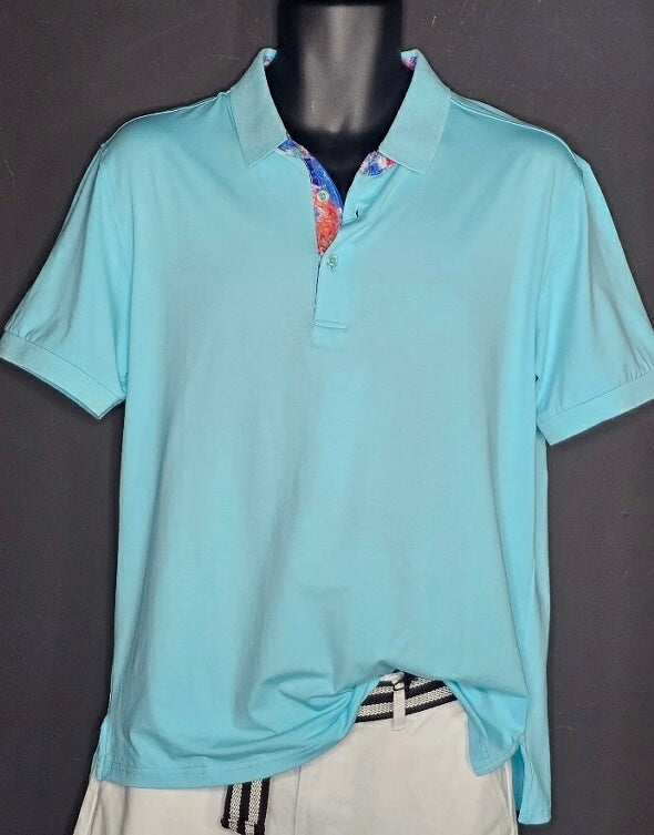 TURQ STRETCH POLO