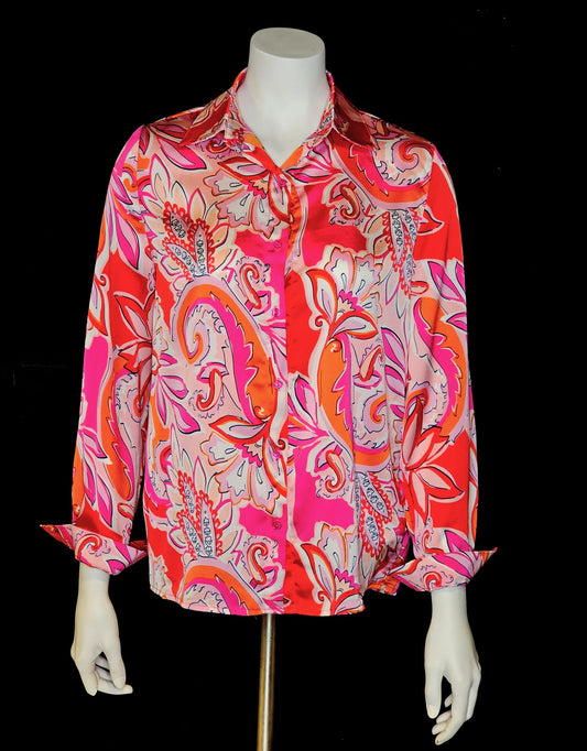 TOP ESTAMPADO CUELLO CAMISA PAISLEY