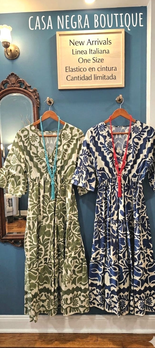 TIERED PRINT MAXI DRESS